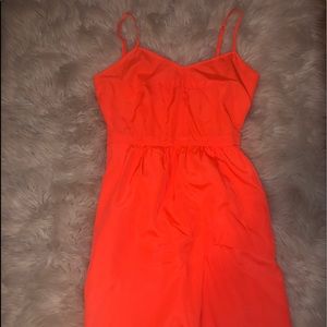 J.CREW neon orange tank dress!